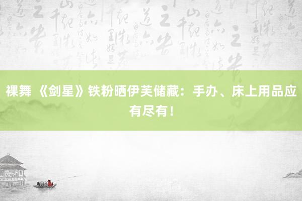 裸舞 《剑星》铁粉晒伊芙储藏：手办、床上用品应有尽有！